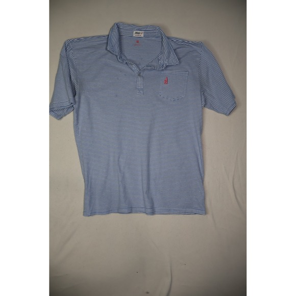 johnnie-O Other - Johnnie-O Boys Striped Polo Shirt Blue White Cotton Short Sleeve Size 16 Prep